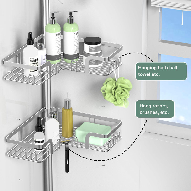 Stainless Steel Shower Caddy, Silver