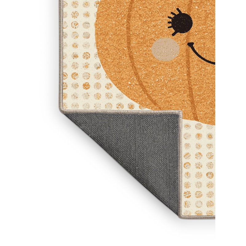Soft Plush Farrer Thanksgiving Modern & Contemporary Abstract Area Rug in Beige – Beige Binding, 4x6