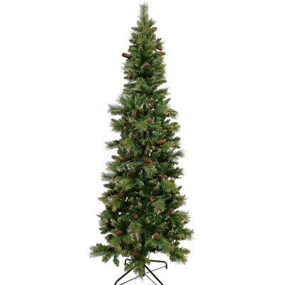 7' Pre-Lit Yorkshire Pine Pencil Artificial Christmas Tree Clear Lights -  Northlight Seasonal, NORTHLIGHT SM92923