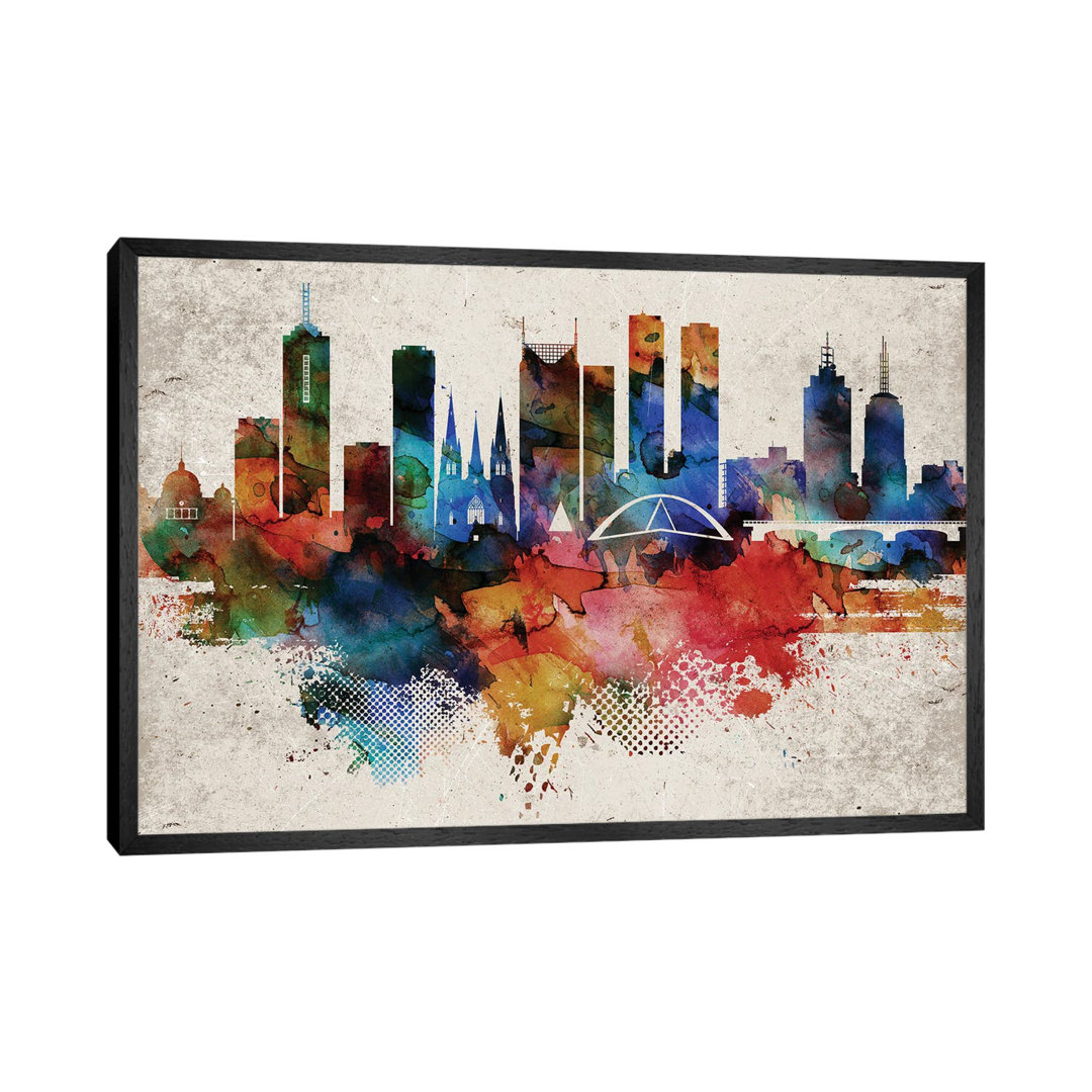 Melbourne Abstract by WallDecorAddict - Wrapped Canvas Gallery-Wrapped Canvas Giclée