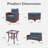 Lark Manor 6 Pieces Patio Furniture Set with Swivel Chairs, Rattan Wicker Rocking Glide Chairs with Ottomans Conversation Set-60551232