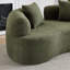 Causeuse courbée 66,93 pouces à compression complète, tissu en velours de peluche, canapé compact sans assemblage pour petits espaces et appartements, capacité de 350 lb-1573682577