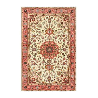 Tapis traditionnel rouge / crème Thorsby