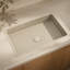 Lavabo de salle de bain rectangulaire moderne 19,68 "beige et gris en béton