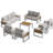7-Piece Patio Outdoor Aluminum Furniture Set With Coffee Table & Thick Cushions-976715215-976715208