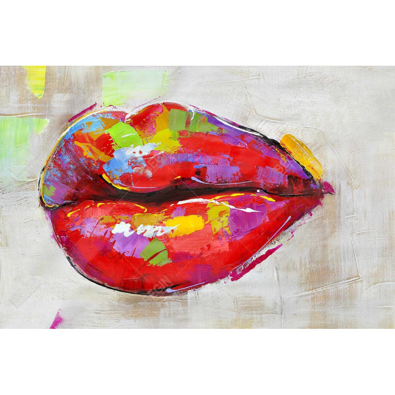 «Colorful Lips» sur toile
