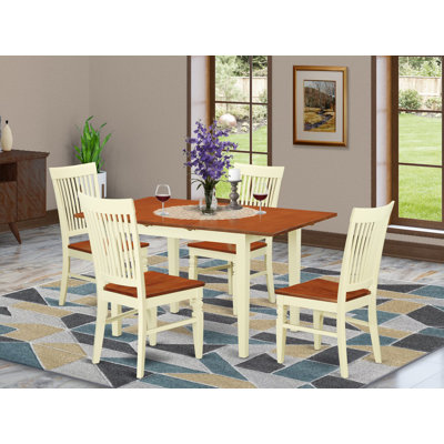 Gosson Butterfly Leaf Solid Wood Rubberwood Dining Set