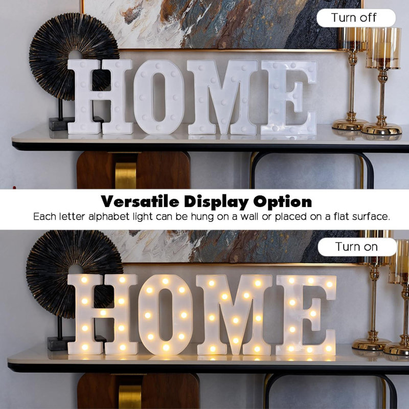 Led Light Up Letters, Small Letters With Lights, Battery Powered Letter Sign Lights For Party, Table, Wall Decor (Letter A, Warm White)