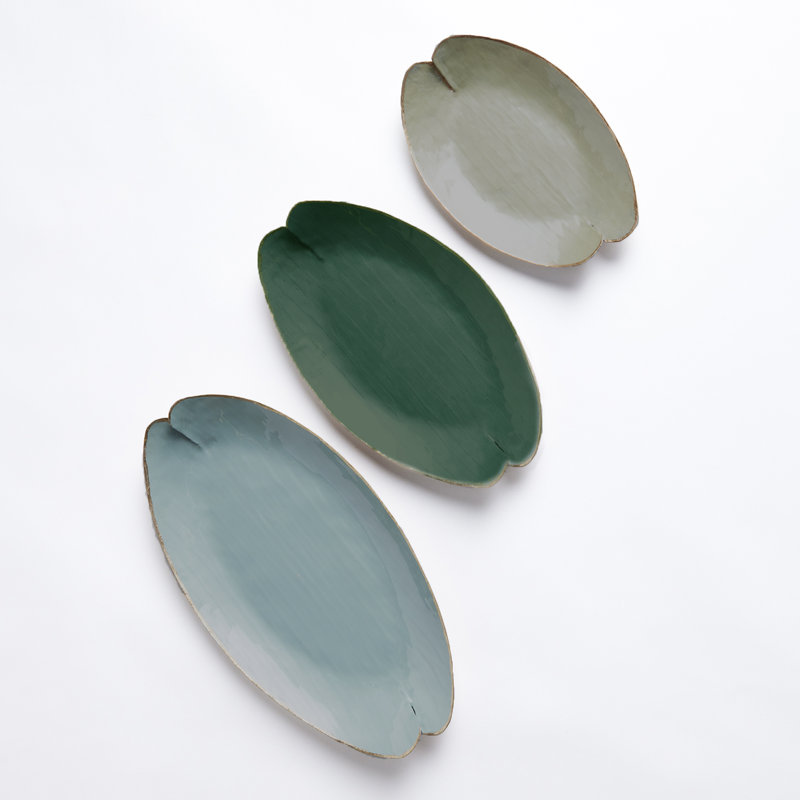Plateau en métal Gratton - ensemble de 3, Vert