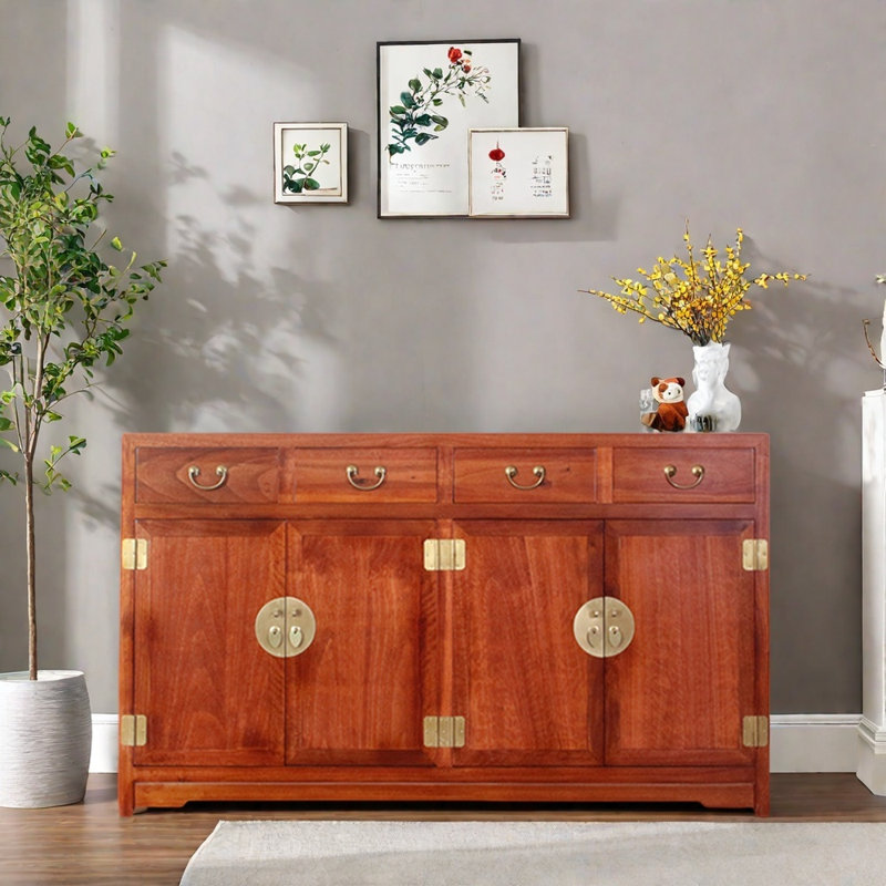 Solid Camphor Wood Entryway Cabinet