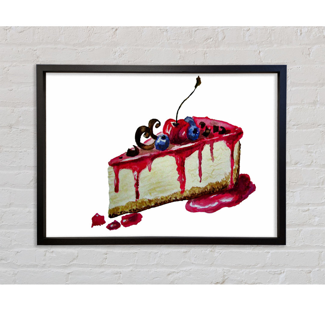 Cheesecake Delight - Einzelner Bilderrahmen Kunstdrucke auf Leinwand