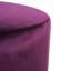 Rond mauve enveloppé de velours - 16,5 pouces de hauteur, 29,52 de largeur, idéal pour les espaces de vie modernes