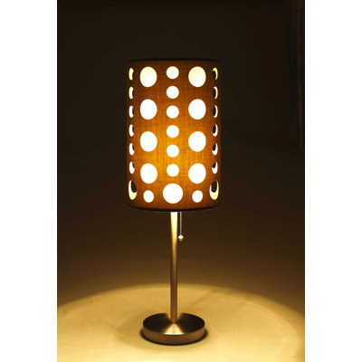 30"H GREY/WHITE RETRO TABLE LAMP