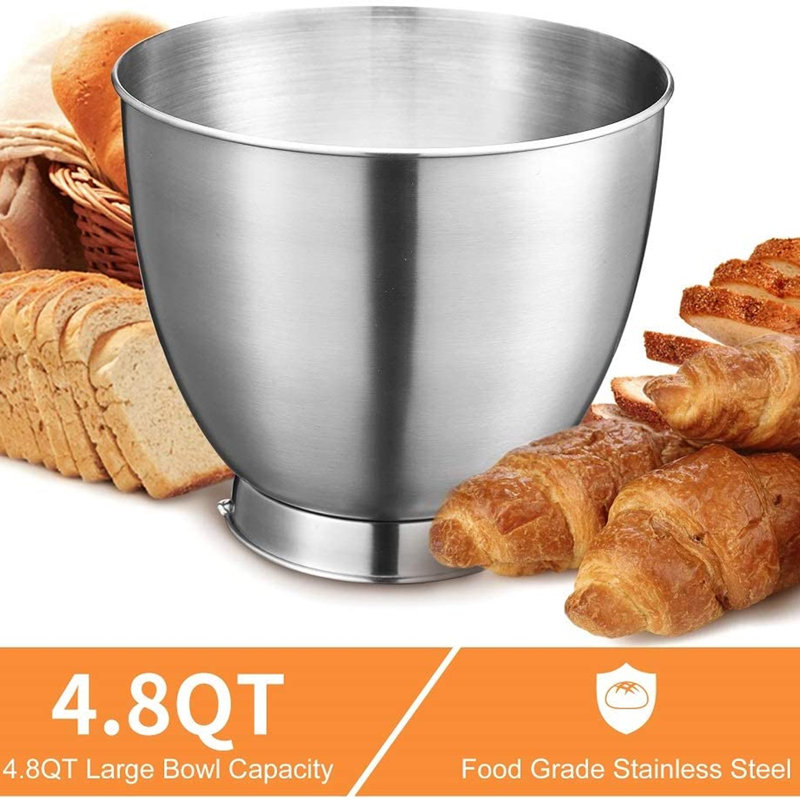 Home Easy 12 Speed 4.8 Quarts Stand Mixer, White