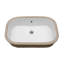 Lavabo de salle de bain encastré en céramique blanche avec trop-plein 22 po x 15,25 po