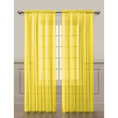 Paire de rideaux transparents avec passe-tringle Emmons