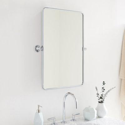 Woodvale Metal Framed Beveled Pivoting Wall Mirror