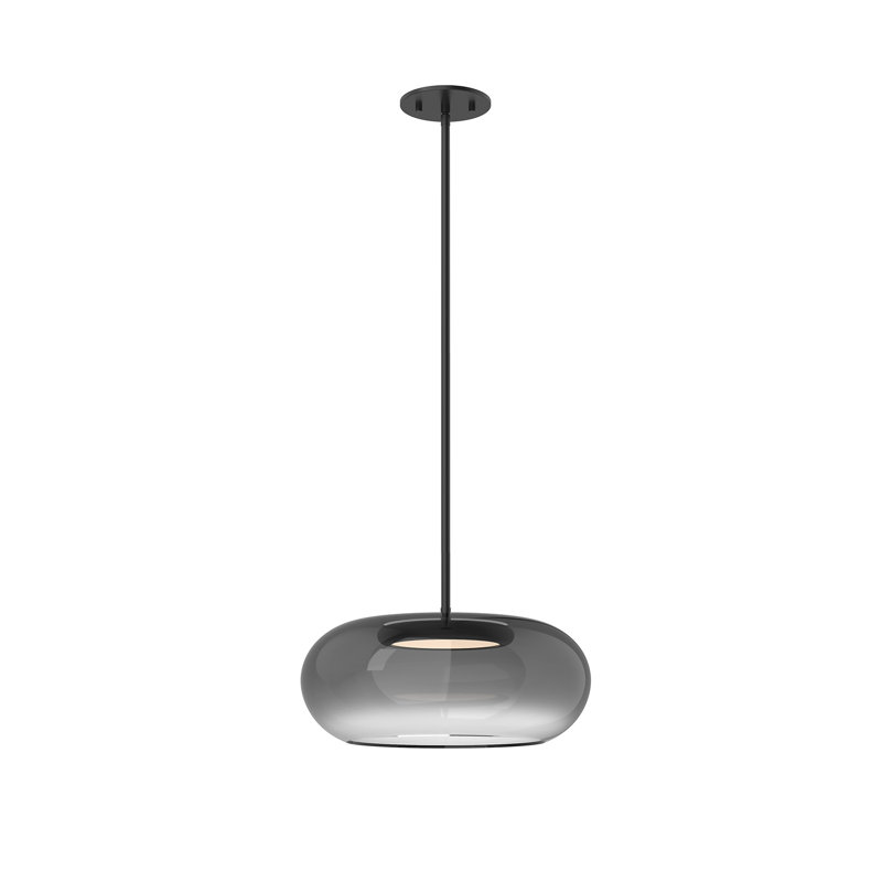 1 - Light LED Pendant, Smoked