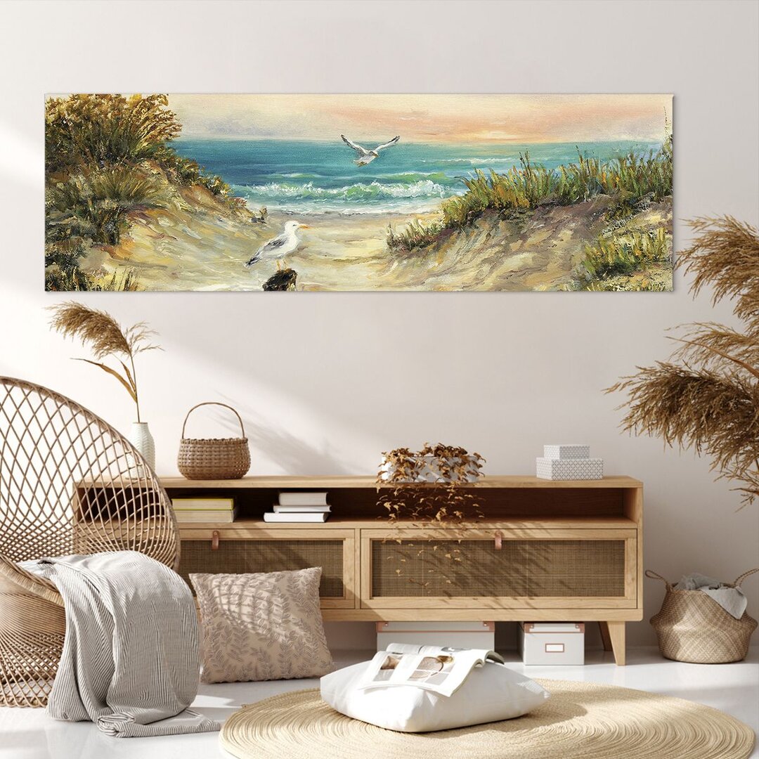 Leinwandbild Impressionism Gulls Coast