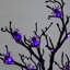 Arbre de Noël artificiel pré-éclairé avec 24 lumières DEL mauves-863714721
