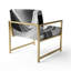 Chaise d'appoint rembourrée Silver Speed Fractal Wave II-112889763