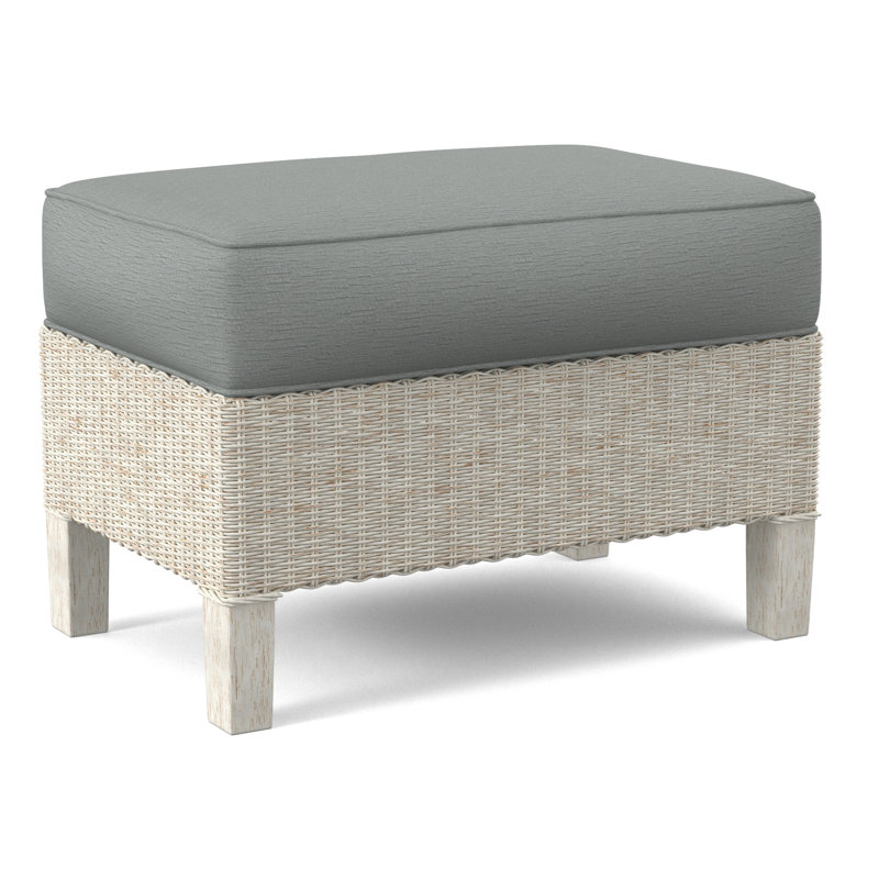 Gibraltar Ottoman, Gray Sugar Performance; 0863-84, Antique Frost White