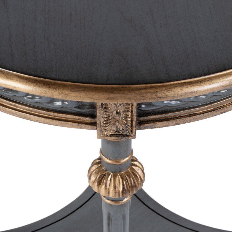 Hellinger Round End Table, Blue