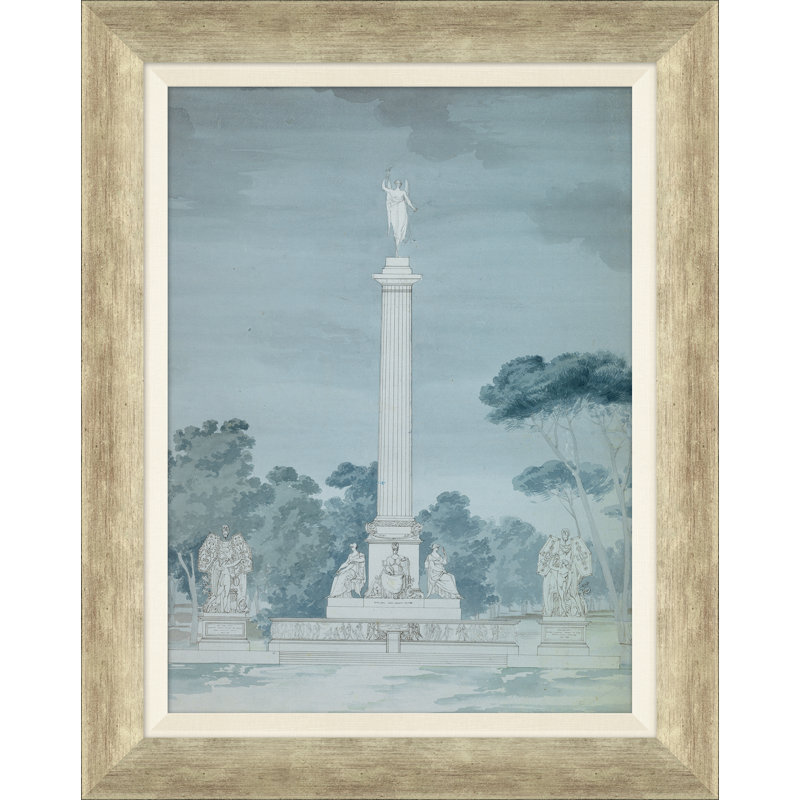 Drawing of Memorial Framed Drawing Print