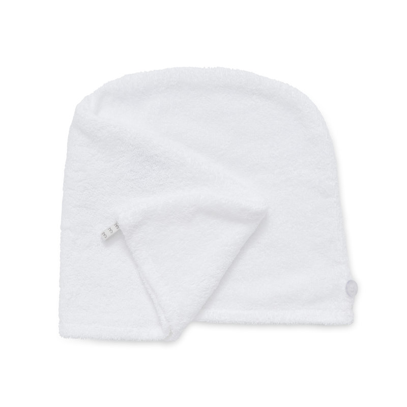 Quick Dry Cotton Turbie Head Towel, White