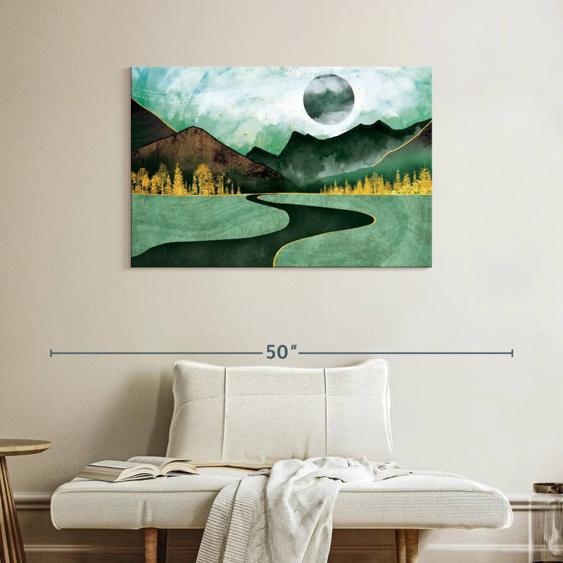 Avery Abstract Green Nature, 26" H x 39" W