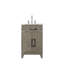 Meuble-lavabo simple en chêne gris 20 po X P 18 po D, dessus en acrylique et robinet-117980128