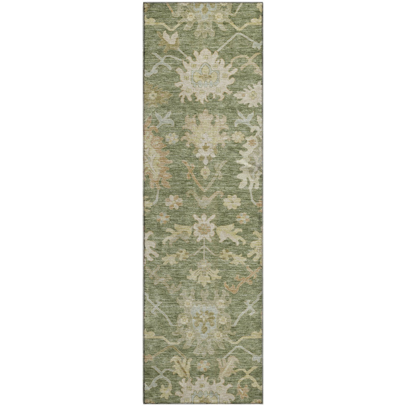 Premium Machine Washable Gurubaksh AMF1150 Global Rug, Tapis de couloir 2 pi 3 po x 7 pi 6 po