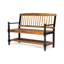 Banc Imperial, banc en bois avec tablette intégrée, finition, hauteur de l'ensemble de 9,25 po aspect classique, bois, poids de 39,07 lb