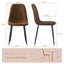 Suede/Faux Leather Modern Upholstered Dining Chair with Metal Frame-1725982668-1725982671