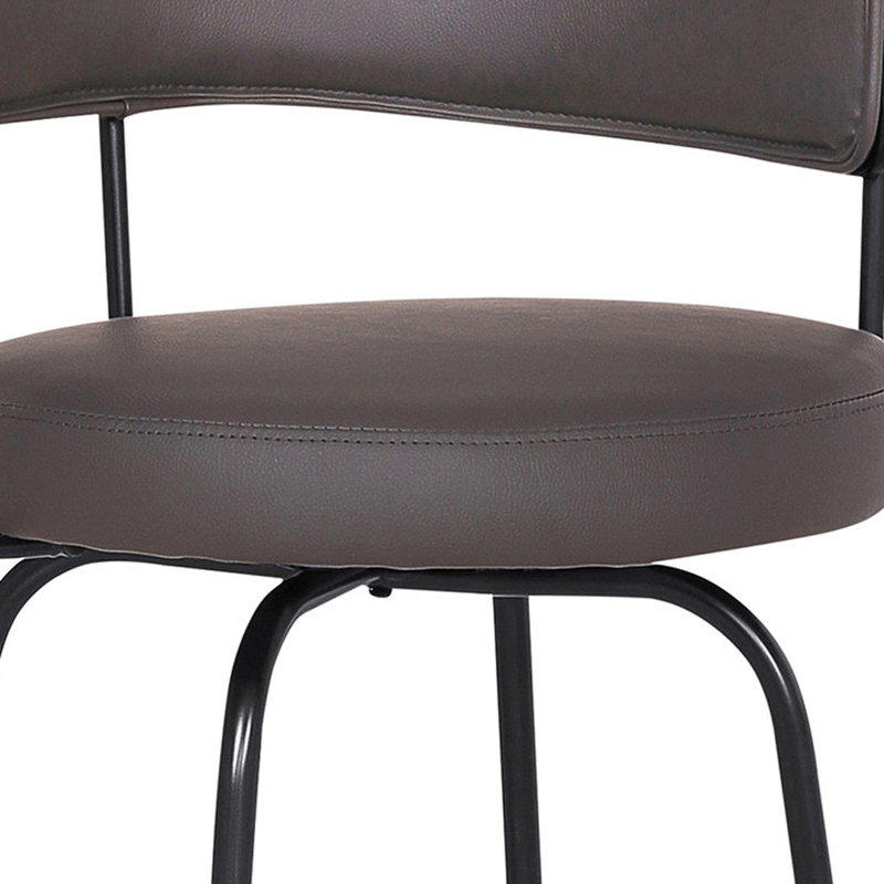 Tabouret de bar rotatif 26 po gris