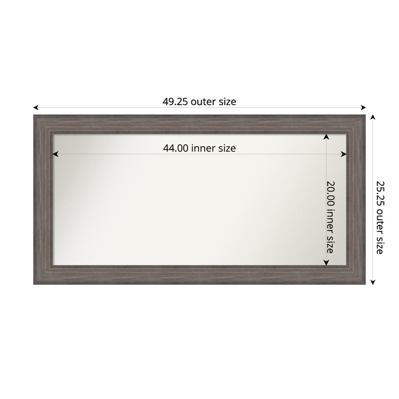 Miroir Hannaley, Rectangle, 25,25 po x 49,25 po