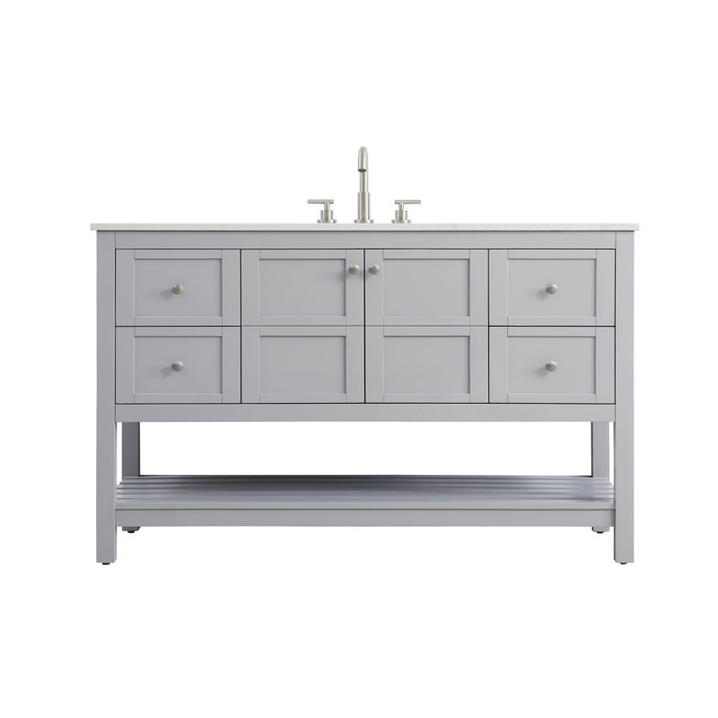 Elena 54 inch Single Bathroom Vanity, Gray