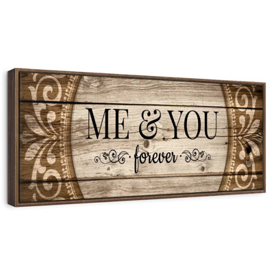 Plaque murale typographique «Me And You Forever Love»