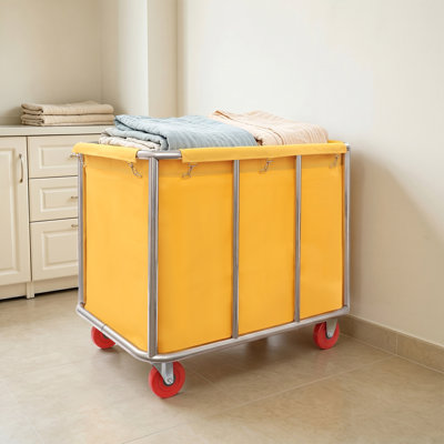 35.43X25.6X31.5” Commercial Laundry Cart With Wheels