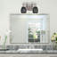 Barre d'éclairage de salle de bain 2 lumières Alirra avec verre matriciel de 5 po-519805172-519805175