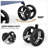 4 Wheel Folding Pet Stroller, Foldable Dog Jogger Stroller with Adjustable Canopy and Mesh Window-107312774