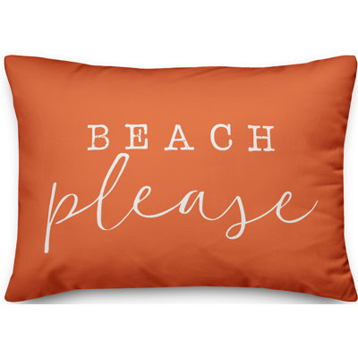  Beach Please Outdoor Rectangular Pillow Cover & Insert