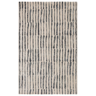 Jaipur Living Geometric Handmade Tufted Black Area Rug