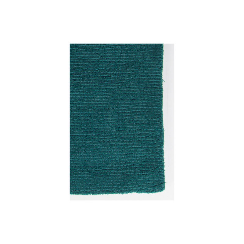 Tapis bleu en laine touffeté Griagal, 5 pi x 8 pi