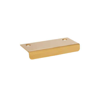 Unlacquered Brass "Forme" 3 inch Edge Drawer Pulls