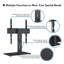 Universal Swivel Table Top TV Stand for 26-55 LED OLED LCD Plasma Flat Curved Screens Height Adjustment Pedestal Glass Base Max. VESA 400x400mm up to 40KG