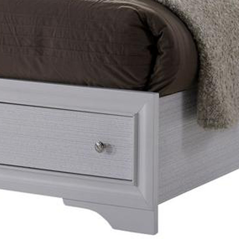 Lit plateforme avec rangement Lininger, Grand, Noir