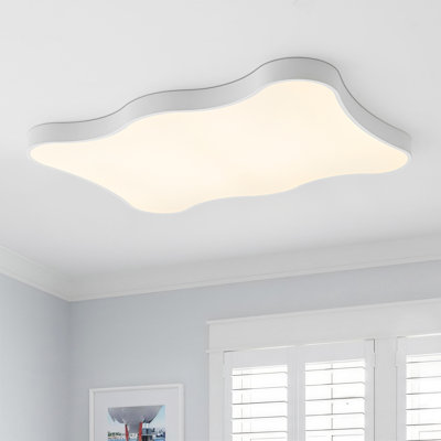 Plafonnier à DEL moderne et minimaliste avec une température de couleur variable, avec nuage de carbone et intensité variable.