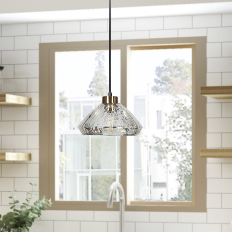 Luminaire suspendu en forme de dôme à 1 lumière Brinson