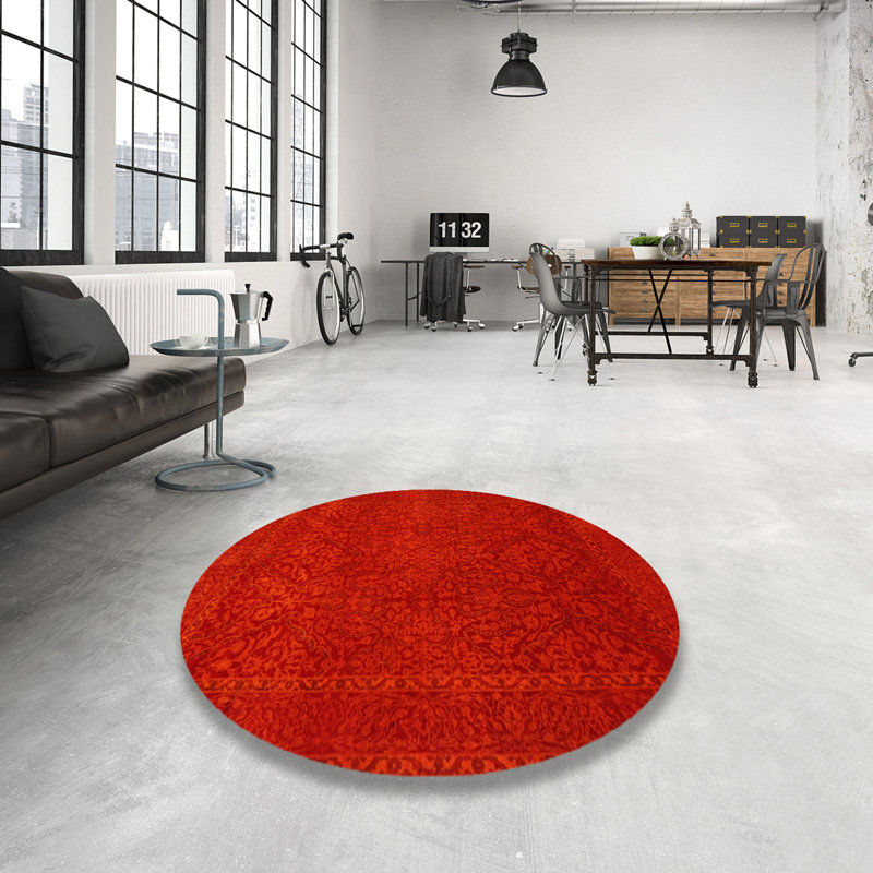 Tapis oriental rouge Toni, Rond 7 pi
